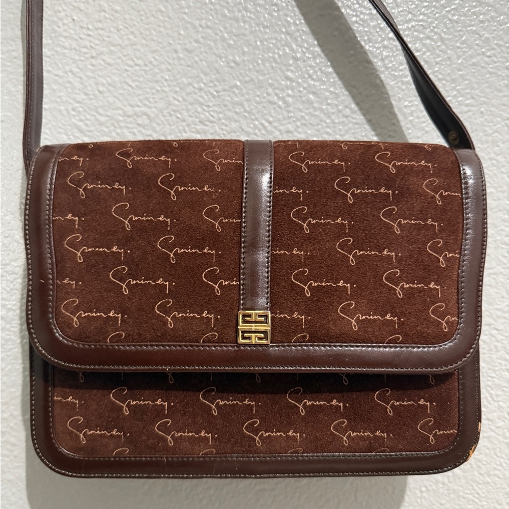 *AUTHENTIC* Vintage Givenchy Bordeaux Script Shoulder Bag